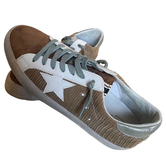 ShuShop Pilar Mismatched Sz 11 Left 10 Right Womens Camel Star Fashion Sneakers - Picture 3 of 14